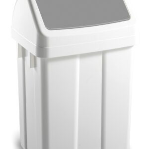CONTENEDOR MAX C/TAPA BASCULANTE GRIS 50 lts