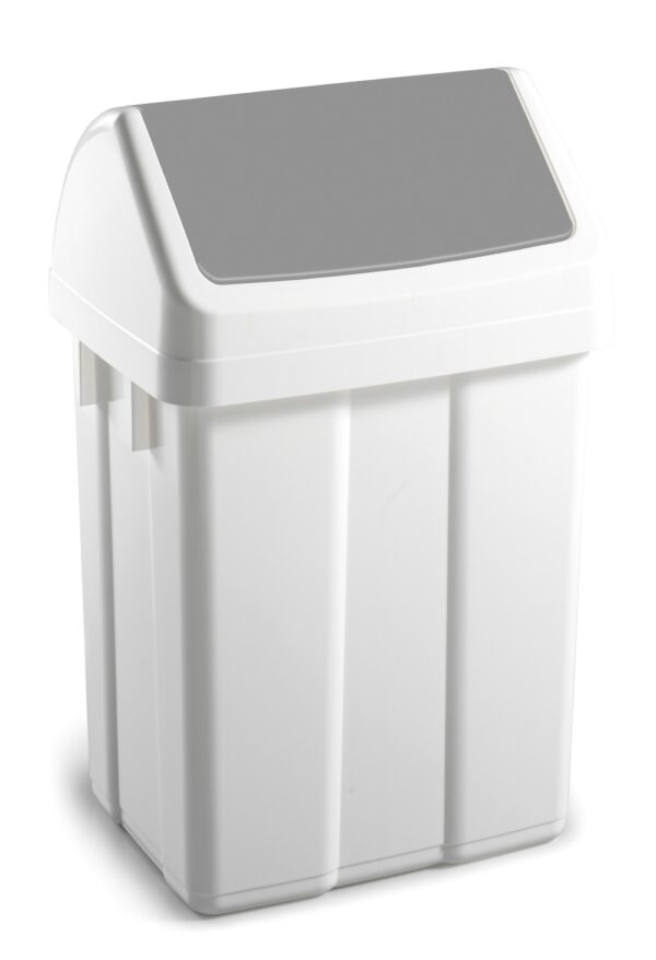 CONTENEDOR MAX C/TAPA BASCULANTE GRIS 50 lts
