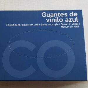 GUANTE VINILO ECO AZUL SIN POLVO T/G