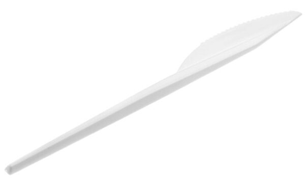 CUCHILLO PLASTICO PS BLANCO P100