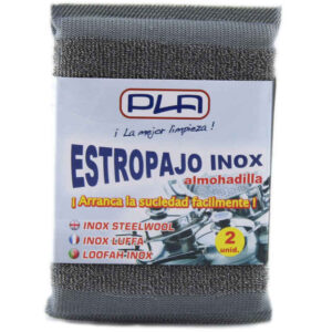ESTROPAJO ALMOHADILLA INOX PLA 2 UND.