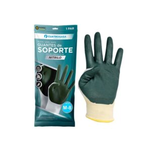GUANTE NITRILO NYLON M PAQ.12U CAJAS 120UN