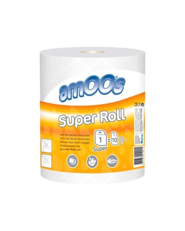 PAPEL MULTIUSO 2/C AMOOS SUPER ROLLO