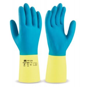 GUANTE BICOLOR VERDE-AMARILLO REFORZADO T-P
