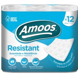 PAPEL HIGIENICO DOMEST. PASTA AMOOS 2C 12R  C.9