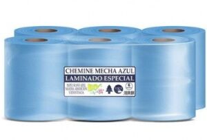 SECAMANOS PASTA LAMINADO GOFRADO AZUL 6R.