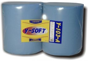 BOBINA TRAPICEL PASTA LAMINADO GOFRADO AZUL TRIPLE CAPA