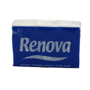 PAÑUELOS RENOVA 6x10 BLANCO