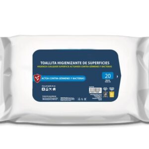 TOALLITA HIGIENIZANTE DE SUPERFICIES 20 UNDS