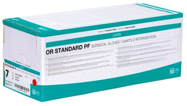 GUANTE QUIRURGICO LATEX S/POLVO T.7 C-50 UNDS