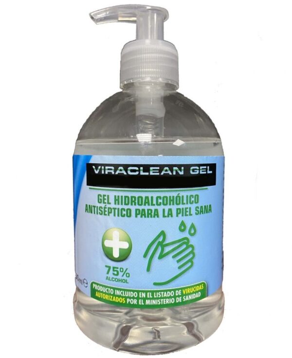 VIRACLEAN GEL DESINFECTANTE-HIDROALCOHOLICO PIEL 500 ML