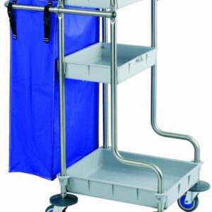 CARRO LIMPIEZA ACERO INOX. 3 BANDEJAS