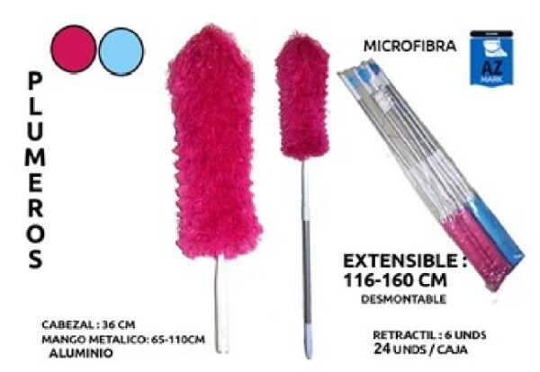 PLUMERO MICROFIBRA EXTENSIBLE 116-160cm