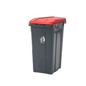 CONTENEDOR 50 lts CON TAPA ROJO