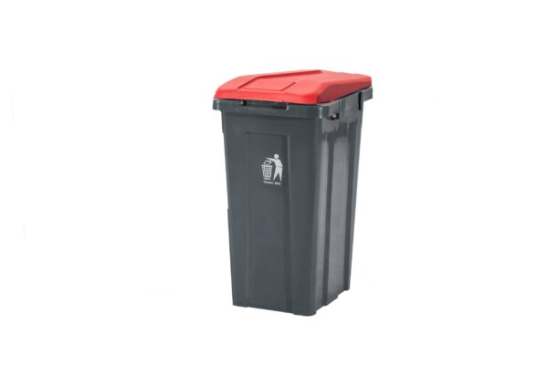 CONTENEDOR 50 lts CON TAPA ROJO