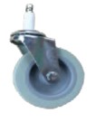 RUEDA PEQUEÑA GIRATORIA Ø75X21 CON ESPIGA+TACO PARA CARRO ECO 01723