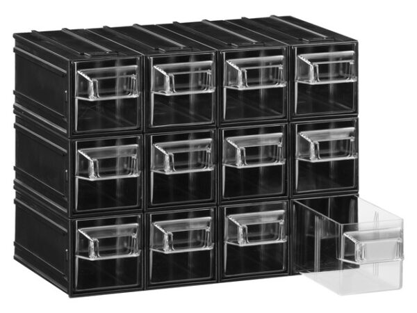 CAJONERA COMBIBOX 12 CAJONES TRANSPARENTE 148x234x175 mm