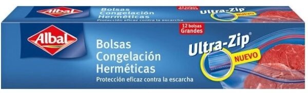 BOLSA CONGELACION ALBAL ZIPLOC 27X24 GDE 12UN.