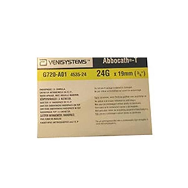 CATETER INTRAVENOSO ABBOCATH VENISISTEM 24GR X 19MM AMARILLO CJ 50 UDS - Imagen 2