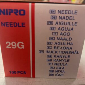 AGUJA NIPRO HIPOD. 0.3MMX13 MM 29G 1/2 CJ-100 UNDS