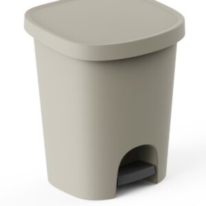 PAPELERA PEDAL 25 lts ECRU