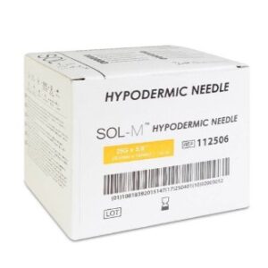 AGUJA HIPODÉRMICA SOL-M 0.9 mm X 25 mm 20G -1" AMARILLA -100 UDS