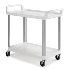 CARRO SHELF 3730WT BLANCO 2 EST. C/RUEDAS 125ø