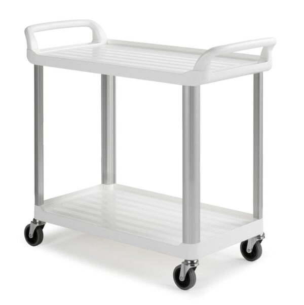 CARRO SHELF 3730WT BLANCO 2 EST. C/RUEDAS 125ø