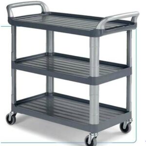 CARRO SHELF 3800E GRIS 3 EST. C/RUEDAS 100ø