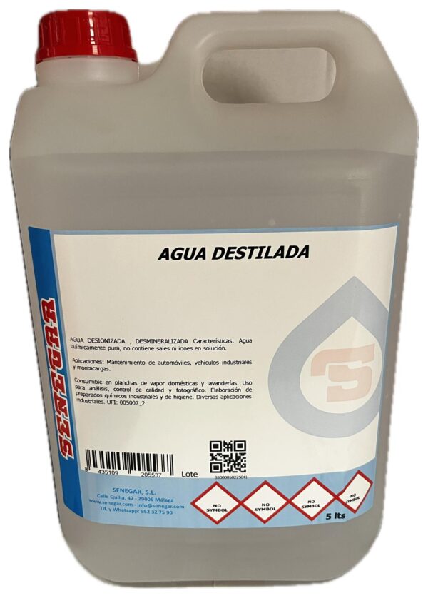 AGUA DESMINERALIZADA PETACA 5 L. -
