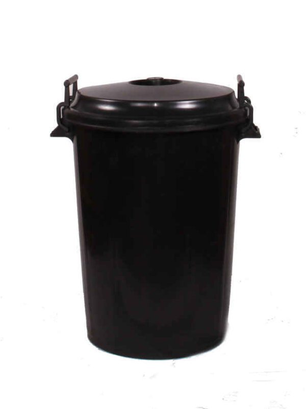 CUBO BASURA CON TAPA NEGRO 100 lts.