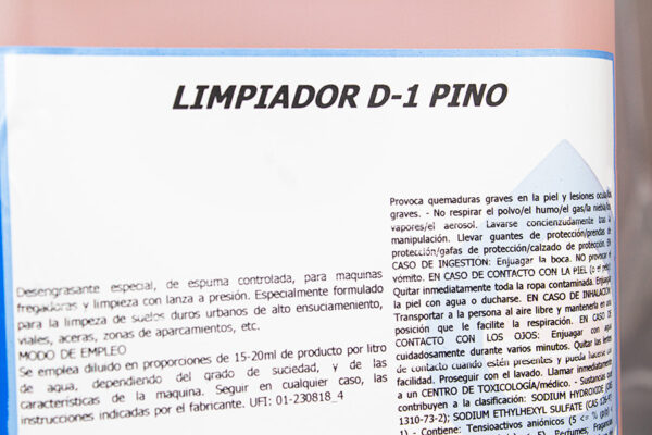 LIMPIADOR D-1 PINO 10L - Imagen 2