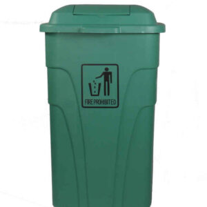 CONTENEDOR BASURA 120 LT. VERDE C/PEDAL, RUEDAS Y DOBLE TAPA