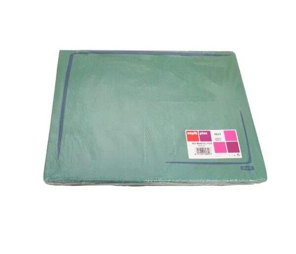 MANTEL 32X42 VERDE C/ORLAS P-500
