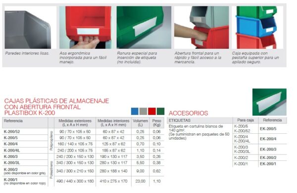 GAVETA APILABLE, AZUL 150x210x340/300 mm - Imagen 3