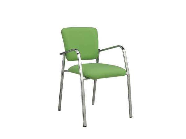 SILLA CONFIDENTE CON BRAZOS METALICOS
