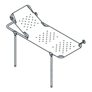 CAMILLA DE DUCHA ABATIBLE PARA PARED CON RESPALDO