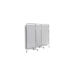 BIOMBO DE TRES CUERPOS EN ACERO INOX.