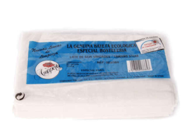 BAYETA BLANCA CHOP AMAPOLA 6 UNID.