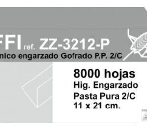 PAPEL HIGIENICO ENGARZADO "V" CAJA 8000 HOJAS