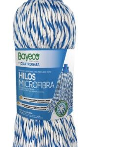 FREGONA BAYECO MICROFIBRA  HILOS BLANCO/AZUL